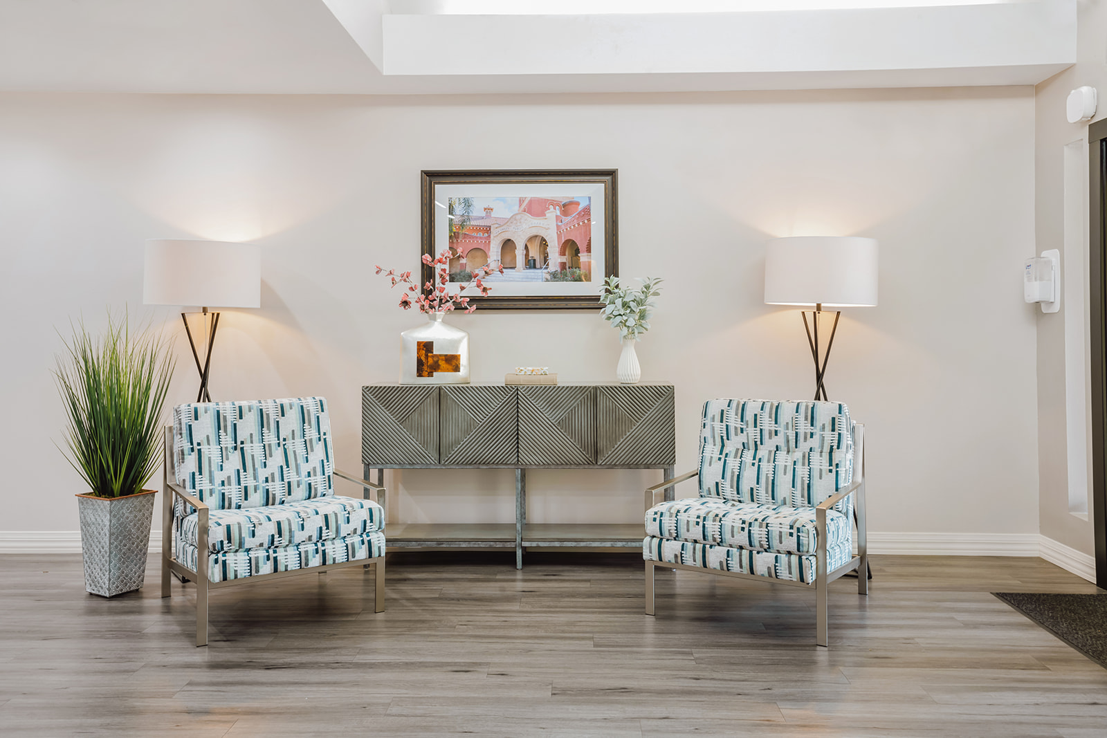 NorthStar Summerfield Senior Living Communities Stylish furniture at Summerfield's Brookside neighborood in Stockton, CA